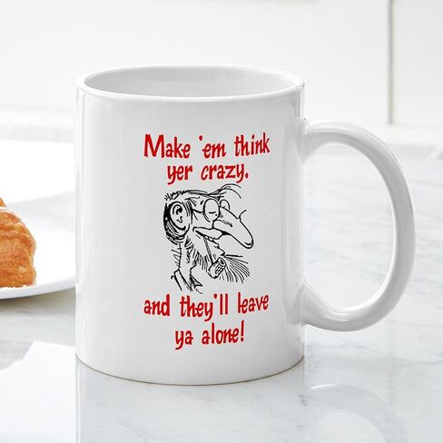 Cafepress Half Marathon فقط نصف أكواب مجنونة 11 أوقية (325 مل) قدح القهوة السيراميك in Kuwait