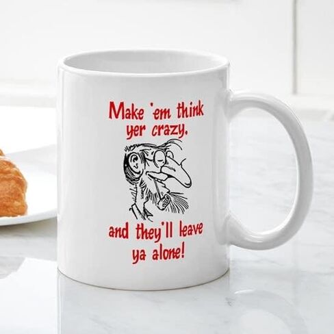 Cafepress Half Marathon فقط نصف أكواب مجنونة 11 أوقية (325 مل) قدح القهوة السيراميك in Kuwait
