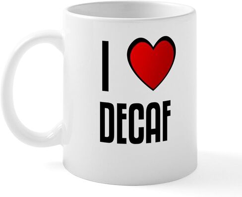 CafePress I LOVE DECAF Mug 11 oz (325 ml) Ceramic Coffee Mug in Saudi Arabia