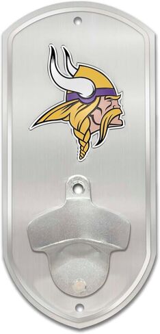 Fanmats 45226 NFL - Cleveland Browns Wall Bottle Bother | كروم | 8.5 "× 4" x 1.25 | شعار براونس خوذة أولي in Kuwait