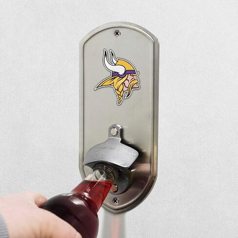 Fanmats 45226 NFL - Cleveland Browns Wall Bottle Bother | كروم | 8.5 "× 4" x 1.25 | شعار براونس خوذة أولي in Kuwait