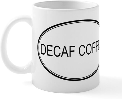Cafepress أنا أحب Decaf Mug 11 أوقية (325 مل) القدح القهوة السيراميك in Kuwait