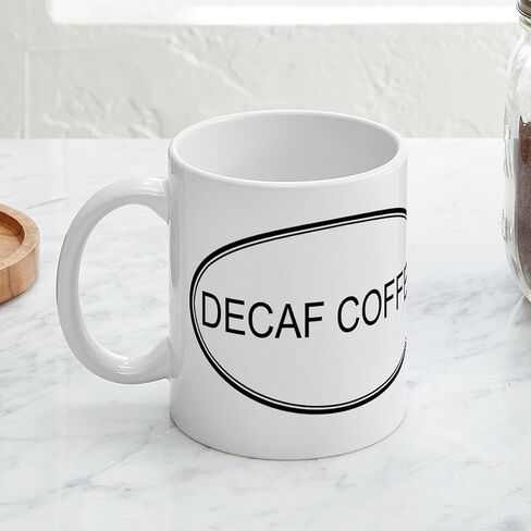 Cafepress أنا أحب Decaf Mug 11 أوقية (325 مل) القدح القهوة السيراميك in Kuwait