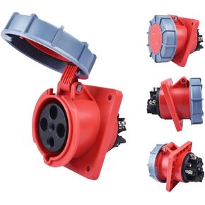 1pc IP67 Waterproof Explosion-Proof Industrial Plug and Socket 16A 32A 63A 125 Socket Panel 220V 380V 415V in Saudi Arabia