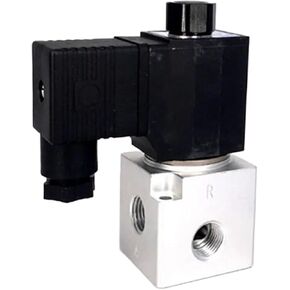 Valve Valve Vacuum 3v3 Series 3V308 3V3-08 220V 110V 24V 12V 3 Port 2 Terminal Terminal Type عادةً مغلق/فتح (3V3-08-NC ، AC 24V) in Kuwait