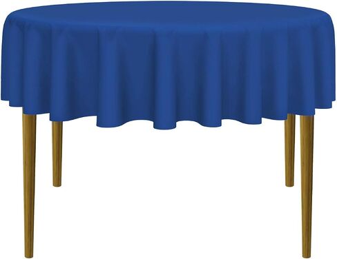 Lann's Binens - 10 premium 70 "مقاطع مستديرة لحفل زفاف/مأدبة/مطعم - قطعة قماش طاولة من البوليستر - اللون الأزرق الملكي in Kuwait