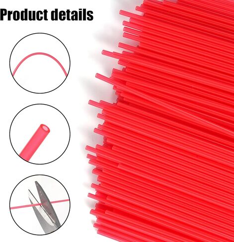 200pcs Spray Can Straws, 4.72in Long Red PP Material Aerosol Spray Can Replacement Straws Tips Extension Tubes for Paint Cleaner Lubricant Oil Narrow Space in Saudi Arabia