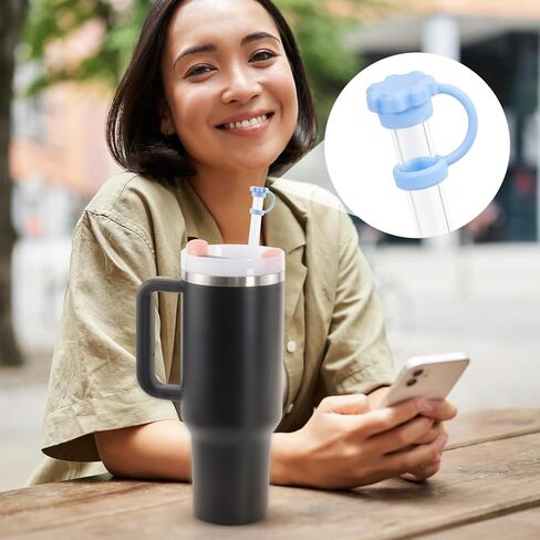 مجموعتان من سدادات التسرب لـ 40oz stanley quencher H2.0 ، غطاء غطاء القش الأرجواني الأرجواني 10 ملم ، غطاء مقابس تسرب مربعة وقابس مستدير للغطاء ، ملحقات الشرب in Saudi Arabia