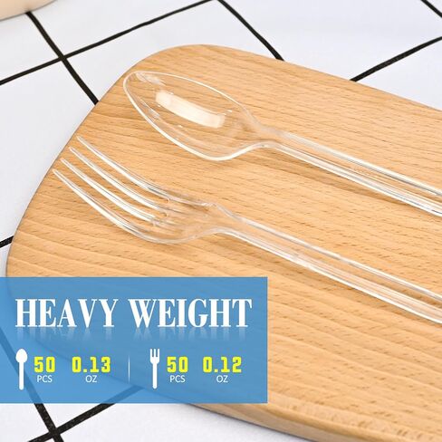100 Count Count Plastic Silverware و Heaft Dicky 50 Forks و 50 ملاعق قابلة للتخلص من أدوات أدوات أدوات أدوات مائدة لمستلزمات الحفلات in Saudi Arabia