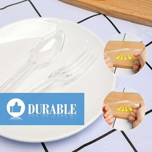 100 Count Count Plastic Silverware و Heaft Dicky 50 Forks و 50 ملاعق قابلة للتخلص من أدوات أدوات أدوات أدوات مائدة لمستلزمات الحفلات in Saudi Arabia