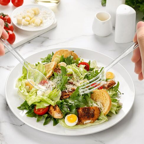100 Count Count Plastic Silverware و Heaft Dicky 50 Forks و 50 ملاعق قابلة للتخلص من أدوات أدوات أدوات أدوات مائدة لمستلزمات الحفلات in Saudi Arabia