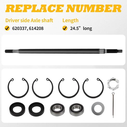 620337 Golf Cart Driver Side Rear Axle Shaft with Bearing Seal Kit Compatible with RXV Electric 2008-UP Replace 614208 in Saudi Arabia