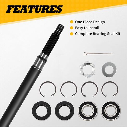 620337 Golf Cart Driver Side Rear Axle Shaft with Bearing Seal Kit Compatible with RXV Electric 2008-UP Replace 614208 in Saudi Arabia