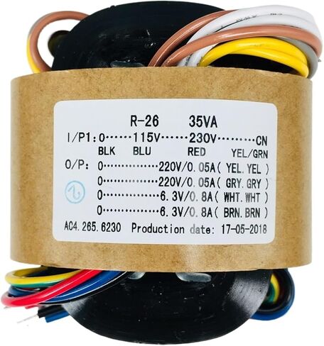 115-230V Transformer R-Type 35W 220V × 2+6.3V × 2 R محول الطاقة الثور R in Saudi Arabia