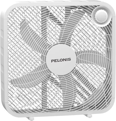 Pelonis 20 بوصة مروحة مربع - 3 سرعات ، 25 قدم/ثانية ، عشاق الأرضيات ، رمي الهواء المتفوق (2295 CFM) ، الوزن الخفيف ، 5 شفرات ، محمولة ودائمة لغرفة النوم ، المكتب ، غرفة المعيشة ، المرآب in Kuwait
