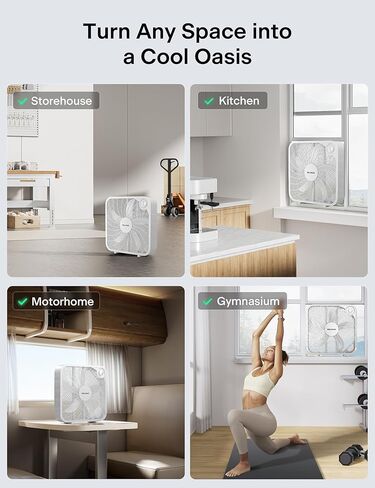 Pelonis 20 بوصة مروحة مربع - 3 سرعات ، 25 قدم/ثانية ، عشاق الأرضيات ، رمي الهواء المتفوق (2295 CFM) ، الوزن الخفيف ، 5 شفرات ، محمولة ودائمة لغرفة النوم ، المكتب ، غرفة المعيشة ، المرآب in Kuwait