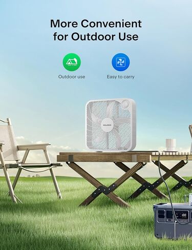 Pelonis 20 بوصة مروحة مربع - 3 سرعات ، 25 قدم/ثانية ، عشاق الأرضيات ، رمي الهواء المتفوق (2295 CFM) ، الوزن الخفيف ، 5 شفرات ، محمولة ودائمة لغرفة النوم ، المكتب ، غرفة المعيشة ، المرآب in Kuwait