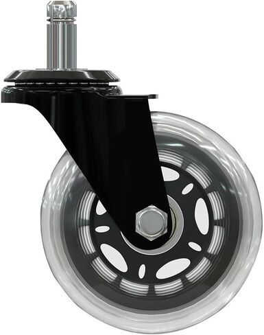 5 Pieces/Batch 3-inch electrophoresis/Galvanized M10/11 * 22mm/Insert Rod/Screw M8 PU Wheel/Office Chair Wheel/Polyurethane Caster(Galvanized-M8) in Saudi Arabia