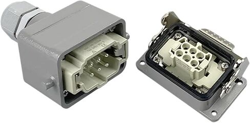 الموصلات الثقيلة HDC-HE-006-1/2/3/4-L F/M 6PIN 16A توصيل موصل الطيران المستطيل الصناعي (HDC-HE-006-2-لتر) in Kuwait