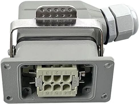 الموصلات الثقيلة HDC-HE-006-1/2/3/4-L F/M 6PIN 16A توصيل موصل الطيران المستطيل الصناعي (HDC-HE-006-2-لتر) in Kuwait