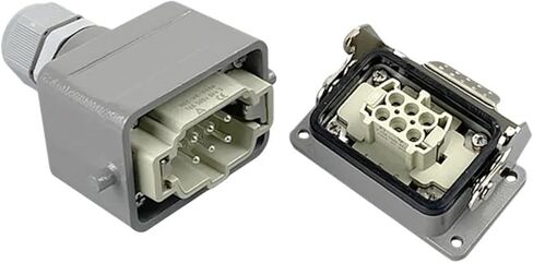 الموصلات الثقيلة HDC-HE-006-1/2/3/4-L F/M 6PIN 16A توصيل موصل الطيران المستطيل الصناعي (HDC-HE-006-2-لتر) in Kuwait
