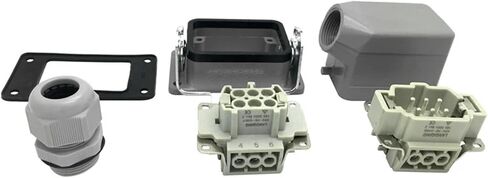 الموصلات الثقيلة HDC-HE-006-1/2/3/4-L F/M 6PIN 16A توصيل موصل الطيران المستطيل الصناعي (HDC-HE-006-2-لتر) in Kuwait