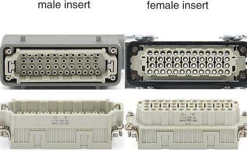 HDC-HEE-046-1/2 موصل مستطيل الثقيل 46 Core Industrial Industrial Cold Cold Socket 500V 16A (الخط الجانبي) in Kuwait