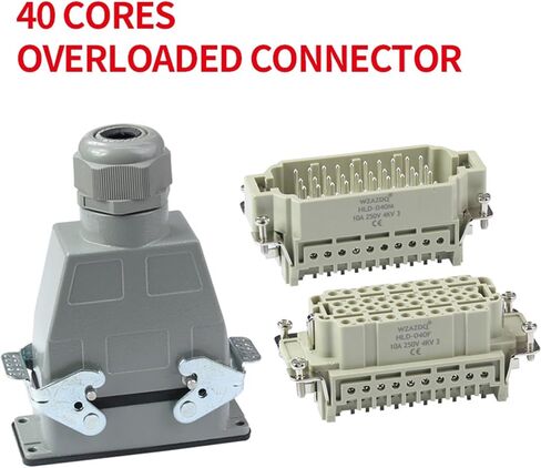 40 Core Huchice Connector Industrial Aviation Aviation Confling Socket Connection 250V 10A in Kuwait