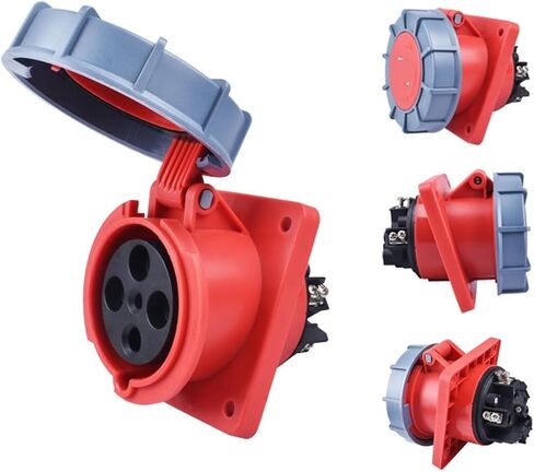 1pc IP67 Waterproof Explosion-Proof Industrial Plug and Socket 16A 32A 63A 125 Socket Panel 220V 380V 415V in Saudi Arabia