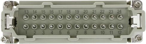 موصل مستطيل الثقيل HDC-24 صناعة الطيران أداة المقبس المائية أداة 24 دبابيس موصل الأساسي 500V 16A (الاتصال الجانبي) in Saudi Arabia