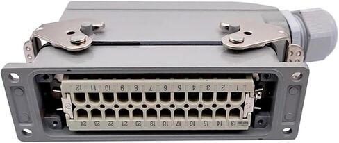 Heavy Duty Connectors HDC-HE-024-1/2/3/4 F/M 24pin Industrial Rectangular Aviation Connector Plug 16A 500V Screw Connection(Hdc-he-024-4) in Saudi Arabia