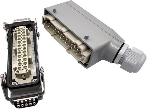 Heavy Duty Connectors HDC-HE-024-1/2/3/4 F/M 24pin Industrial Rectangular Aviation Connector Plug 16A 500V Screw Connection(Hdc-he-024-4) in Saudi Arabia