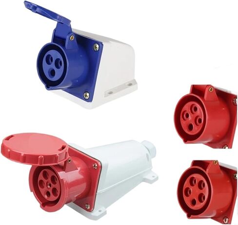 1pc Waterproof Industrial Plug IP44 3 Pole 4 Pole 5 Pin dustproof Socket IP67 Male and Female 16a 32a 63a 125a in Saudi Arabia