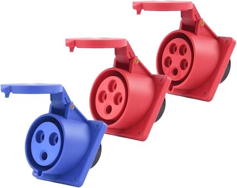 1pc Waterproof Industrial Plug IP44 3 Pole 4 Pole 5 Pin dustproof Socket IP67 Male and Female 16a 32a 63a 125a in Saudi Arabia