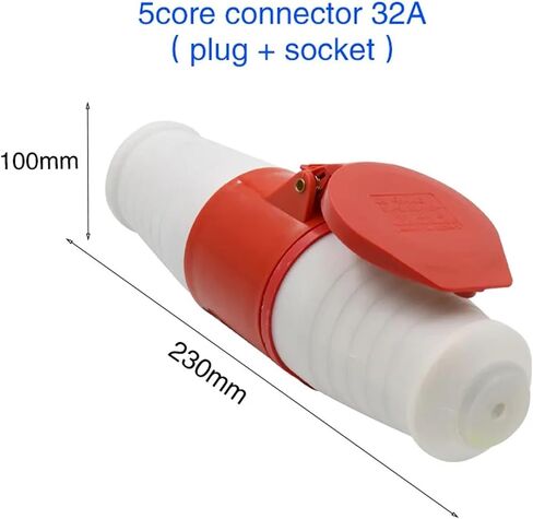 المقبس الصناعي المقاوم للماء 3 Core 4 Core 5 Hole Hole 32A موصل الطيران (5 Core Red) in Saudi Arabia