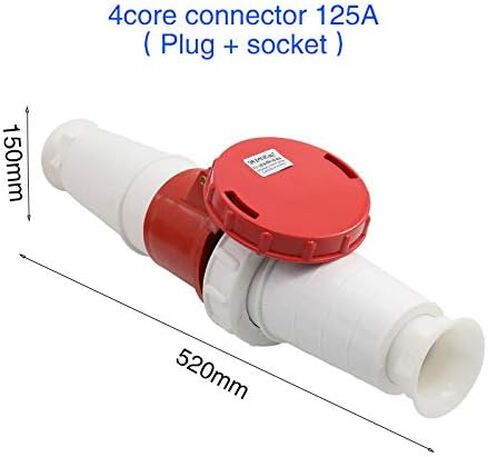 Waterproof Industrial Plug Socket 3 core 4 core 5 core Hole 125A Connector Aviation Socket(5 Core Red) in Saudi Arabia