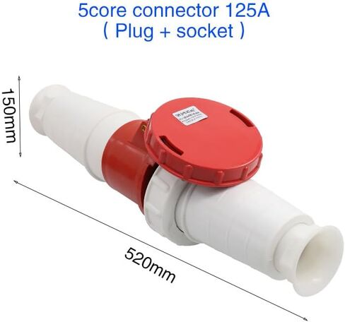 Waterproof Industrial Plug Socket 3 core 4 core 5 core Hole 125A Connector Aviation Socket(5 Core Red) in Saudi Arabia