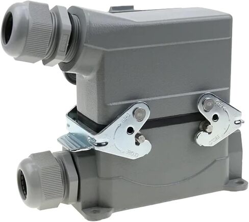HDC-HE-016 Rectangular Heavy Duty Connector 16 Pins Industrial Aviation Waterproof Plug Socket with Protective Cover 500V 16A(16 Core Top Line) in Saudi Arabia