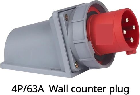 1PC IP67 Surface Mount Mount Moundered Socket Connector 3 Pole 4 Pole 5 Pole 63a/125a Place Aviation Pluge (4P 63A Wall Plug) in Saudi Arabia