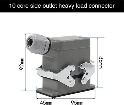 Rectangular Heavy Duty Connector HDC-HE-10 Aviation Industry Waterproof Sand Proof Socket Electric Connector 500V 16A(Side Connection) in Saudi Arabia