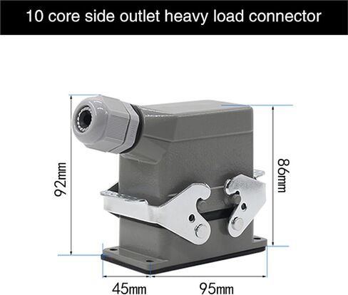 Rectangular Heavy Duty Connector HDC-HE-10 Aviation Industry Waterproof Sand Proof Socket Electric Connector 500V 16A(Side Connection) in Saudi Arabia