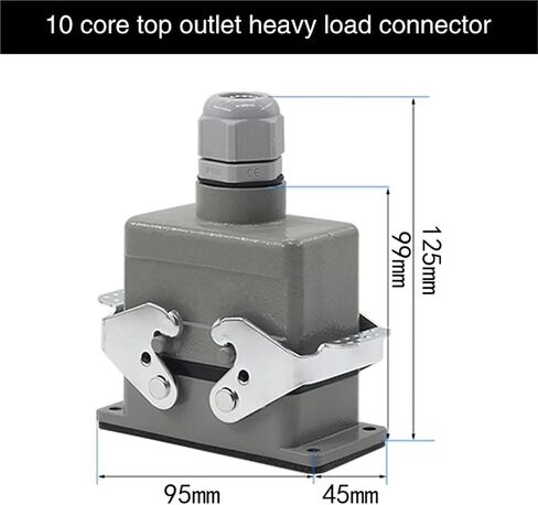 Rectangular Heavy Duty Connector HDC-HE-10 Aviation Industry Waterproof Sand Proof Socket Electric Connector 500V 16A(Side Connection) in Saudi Arabia
