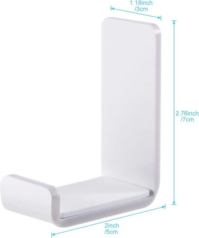 Weewooday 8 Headphone Hanger Headphone Holder Wall Headphone Hook Desk Bulk Adhesive Headset Wall Mount Headphone Stand for General Purpose Game Headphones in Saudi Arabia