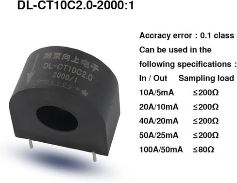 Mini Precision CT Current Transformer 0 ~ 125A DL-CT10CL 1000/1 2000/1 3000/1 4000/1 5000/1 AC 5A 10A 20A 30A 50A 100A (DL-CT10C 5000-1) in Kuwait