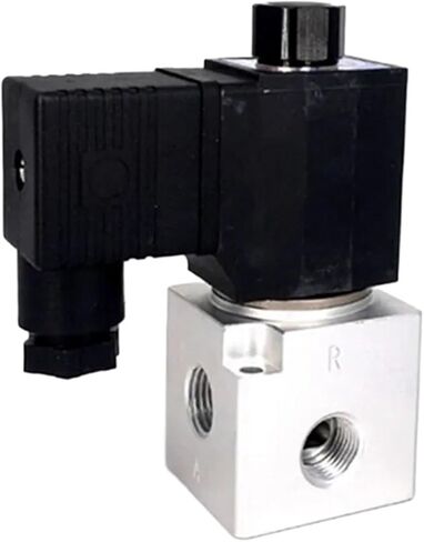 Valve Valve Vacuum 3v3 Series 3V308 3V3-08 220V 110V 24V 12V 3 Port 2 Terminal Terminal Type عادةً مغلق/فتح (3V3-08-NC ، AC 24V) in Kuwait