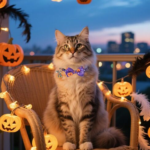 PTDECOR Christmas Cat Collars with Bow Tie Bell, 2 Pack Cat Christmas Collar Breakaway with Removable Bowtie Santa Snowflake Pattern Christmas Collars for Cats Kittens (Red & Blue) in Saudi Arabia