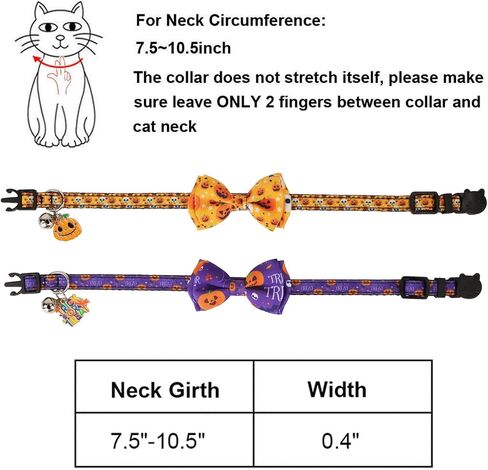 PTDECOR Christmas Cat Collars with Bow Tie Bell, 2 Pack Cat Christmas Collar Breakaway with Removable Bowtie Santa Snowflake Pattern Christmas Collars for Cats Kittens (Red & Blue) in Saudi Arabia