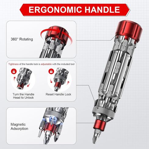 jorest 19 في 1 screcldriver multibit set tool edc multi screwdriver tool All in One ، Hids Higs Ideas for Men dad ، سائق المسمار المغناطيسي مع Torx Phillips Hex ، مجموعة إصلاح الجيب للدراجة والأثاث in Kuwait
