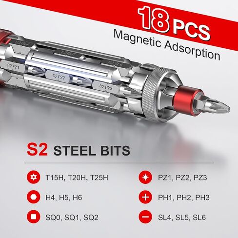 jorest 19 في 1 screcldriver multibit set tool edc multi screwdriver tool All in One ، Hids Higs Ideas for Men dad ، سائق المسمار المغناطيسي مع Torx Phillips Hex ، مجموعة إصلاح الجيب للدراجة والأثاث in Kuwait