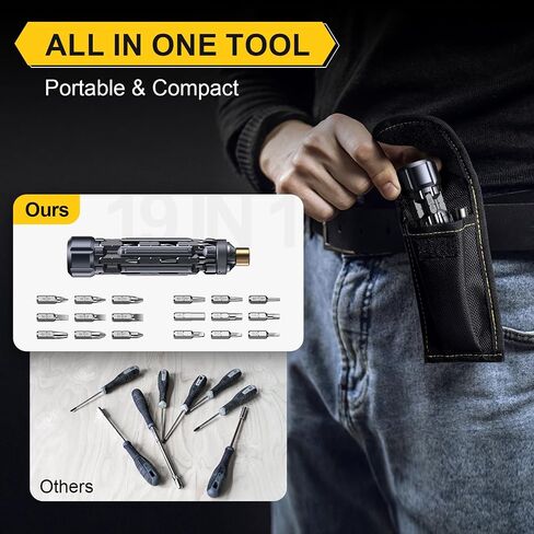 jorest 19 في 1 screcldriver multibit set tool edc multi screwdriver tool All in One ، Hids Higs Ideas for Men dad ، سائق المسمار المغناطيسي مع Torx Phillips Hex ، مجموعة إصلاح الجيب للدراجة والأثاث in Kuwait